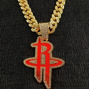 Houston Rockets 20 Inch Necklace Pendant Cuban Chain Link NBA Basketball Hip Hop